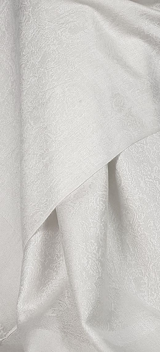 Paisley Pattern Pashmina Style Scarf – Lightweight, Stylish, Boho-Chic Fashion Accessory - Off White (P093-OSFD)