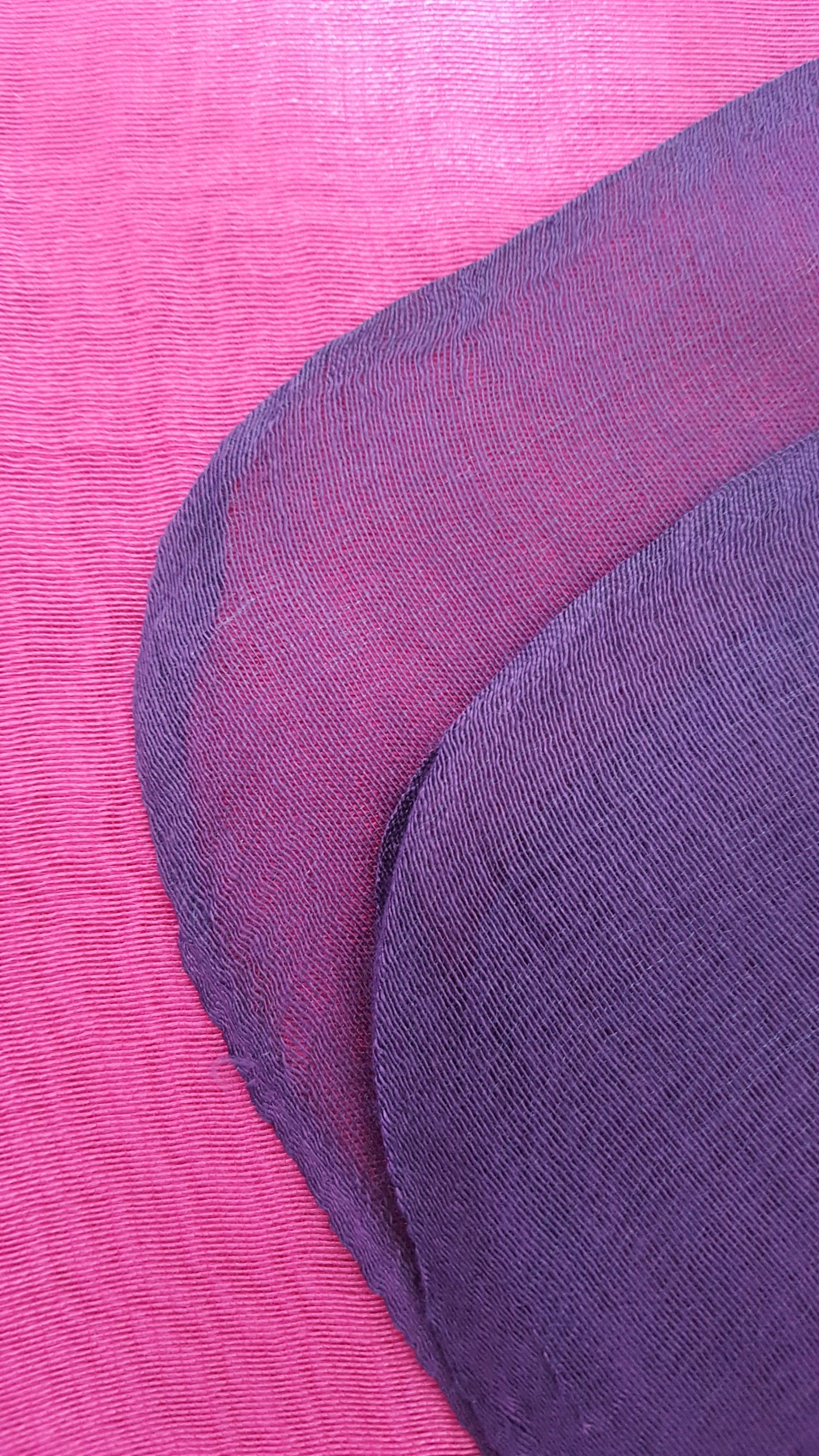 Two-Tone Silk-Cotton Blend Scarf - Purple Pink (DMSYSLK-JMNCRTGLB)