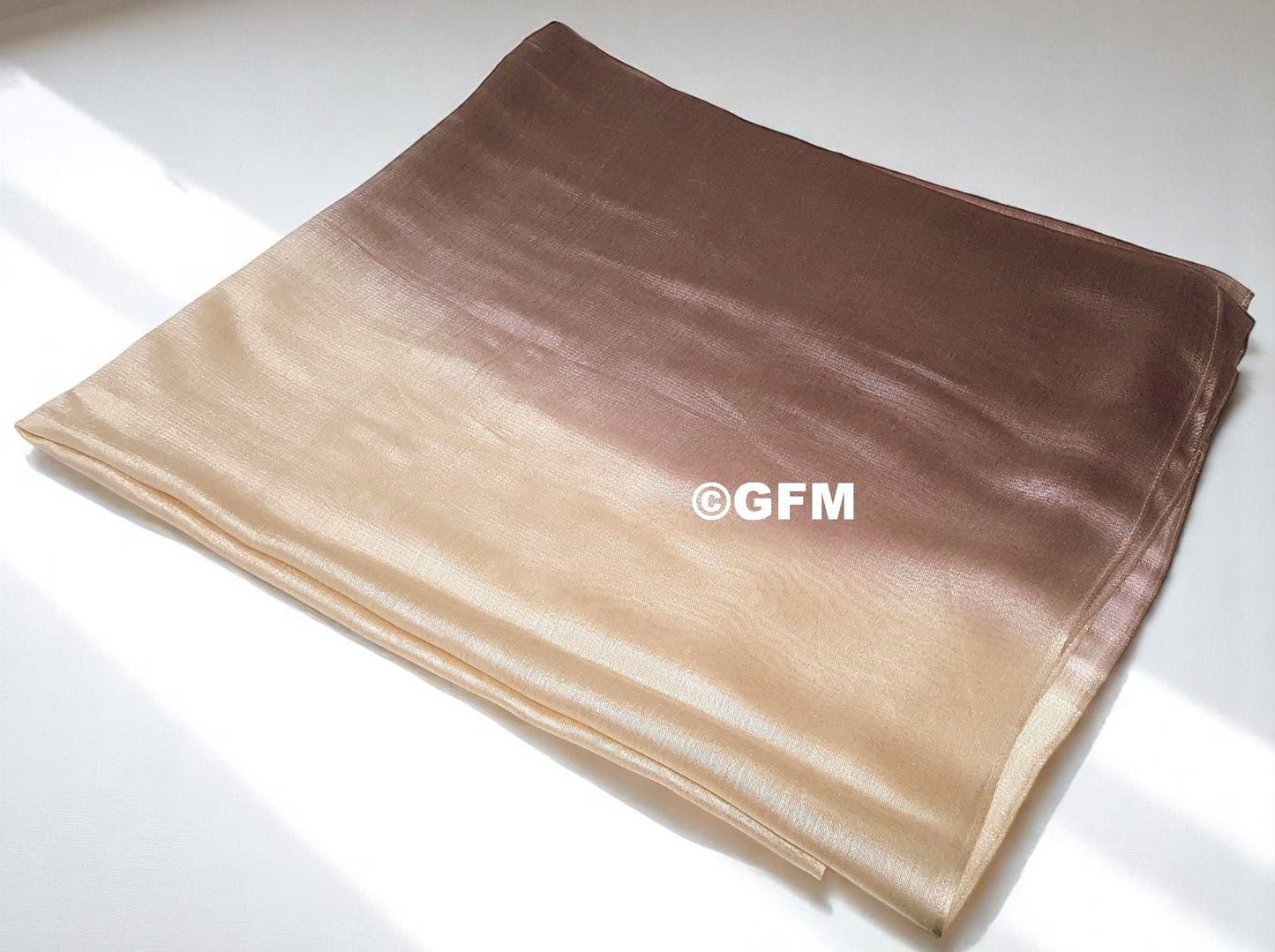 Two-Tone Silk-Cotton Blend Scarf - Beige Brown (DMSYSLK-TRKEK)