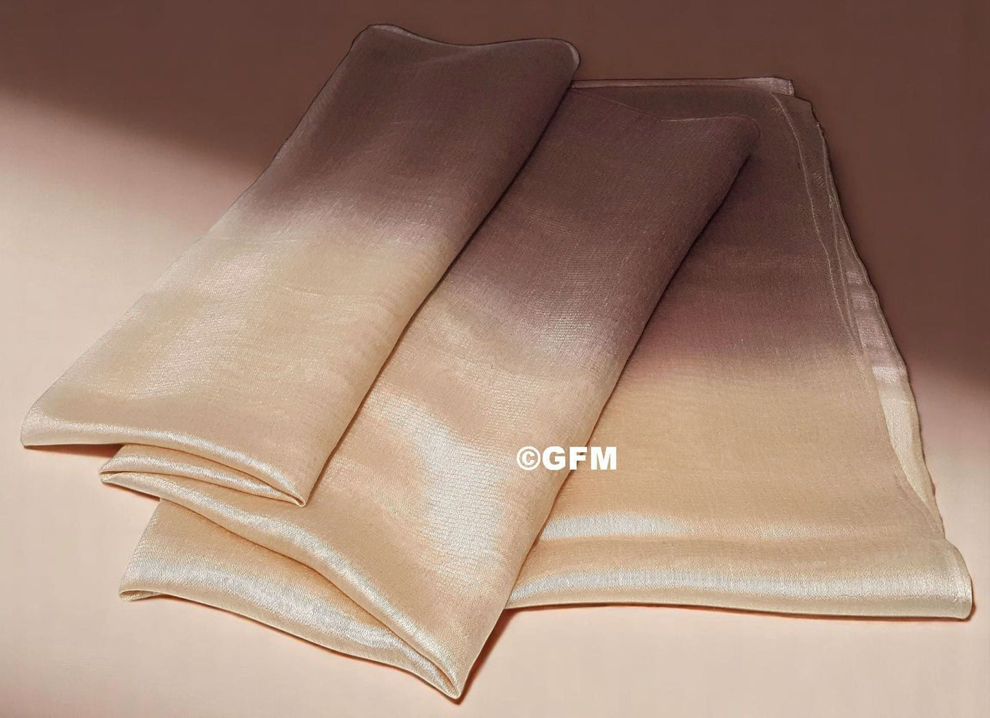 Two-Tone Silk-Cotton Blend Scarf - Beige Brown (DMSYSLK-TRKEK)