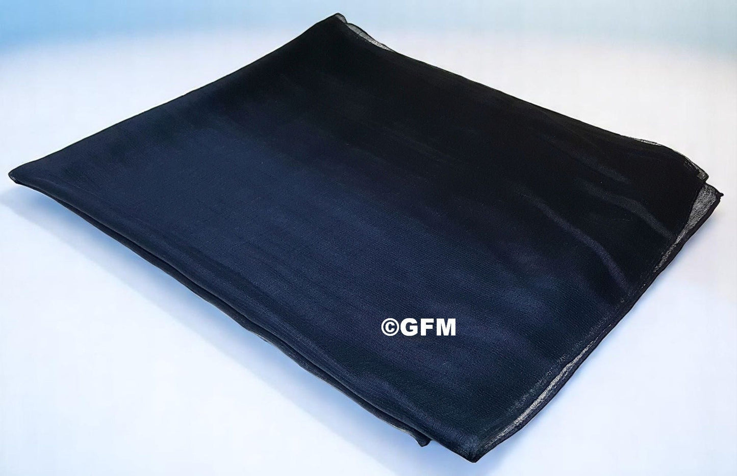 Two-Tone Silk-Cotton Blend Scarf - Dark Navy Blue (DMSYSLK-GHNLKL)