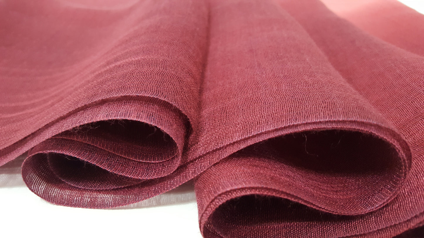 Two-Tone Silk-Cotton Blend Scarf - Fuchsia (DMSYSLK-FSHGLB)