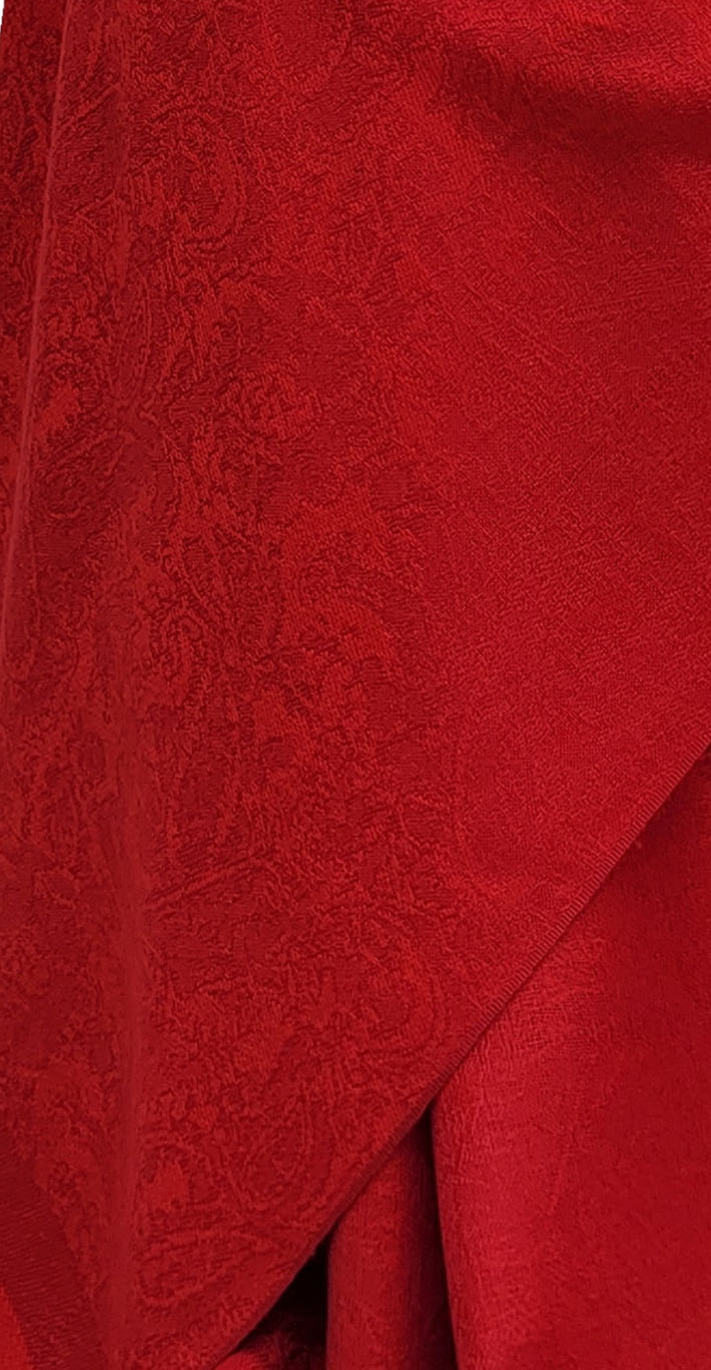 Paisley Pattern Pashmina Style Scarf – Lightweight, Stylish, Boho-Chic Fashion Accessory - Red (P093-VLLALL)