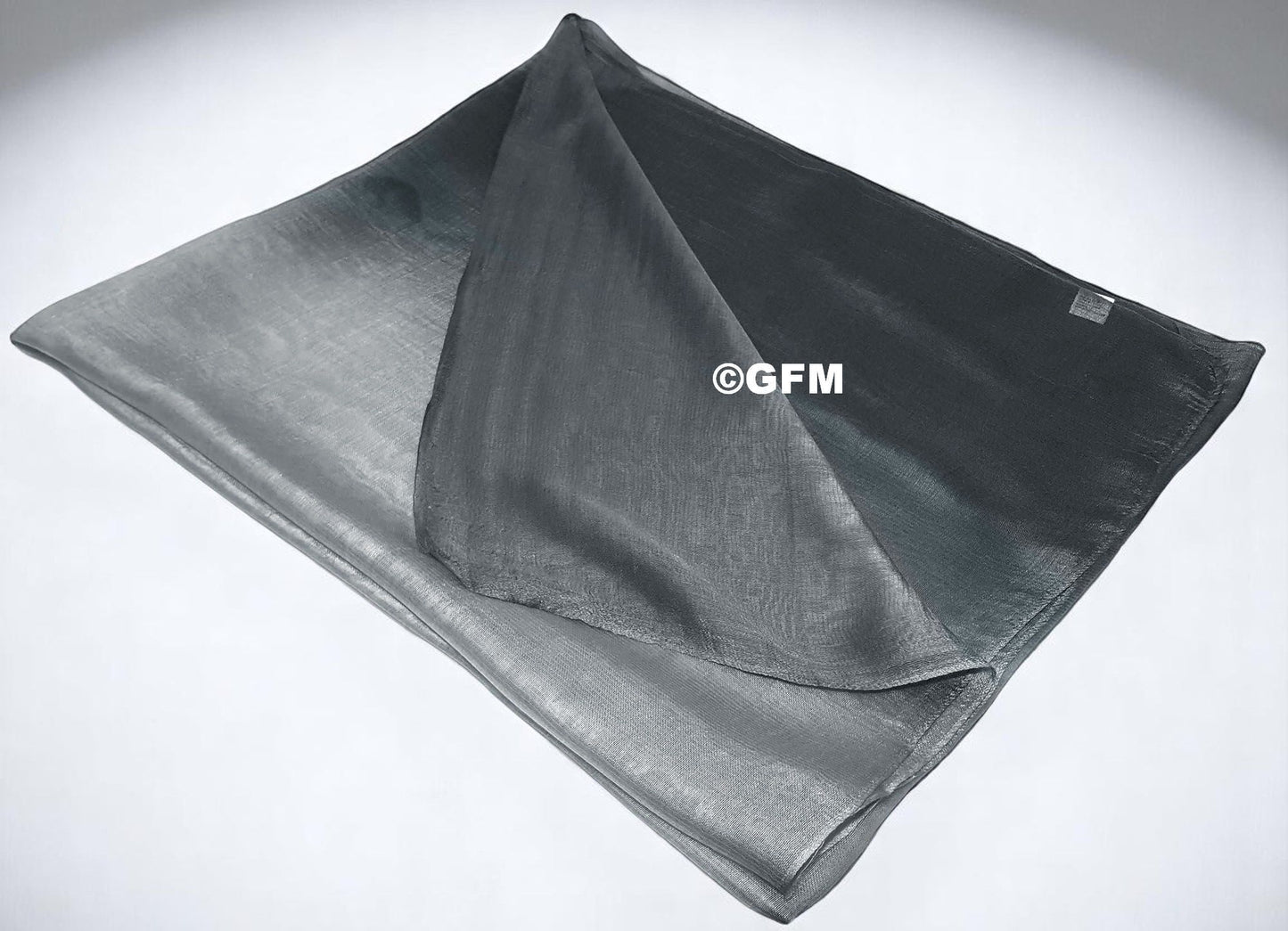 Two-Tone Silk-Cotton Blend Scarf - Grey Bluish Grey (DMSYSLK-CHBHKL)