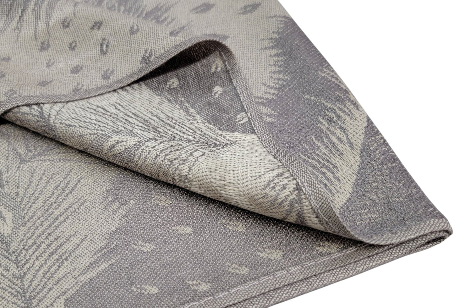 Peacock Feather Design Pashmina Style Scarf or Shawl – Beige Grey (PCKPASH-P45-TRBH)
